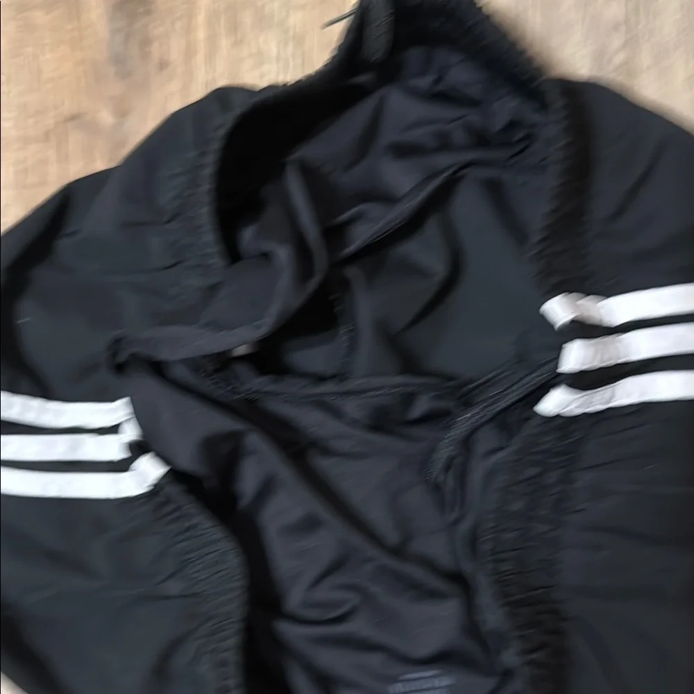 Adidas Black and White Athletic Running Shorts with Elastic Waistband LIKE NEW